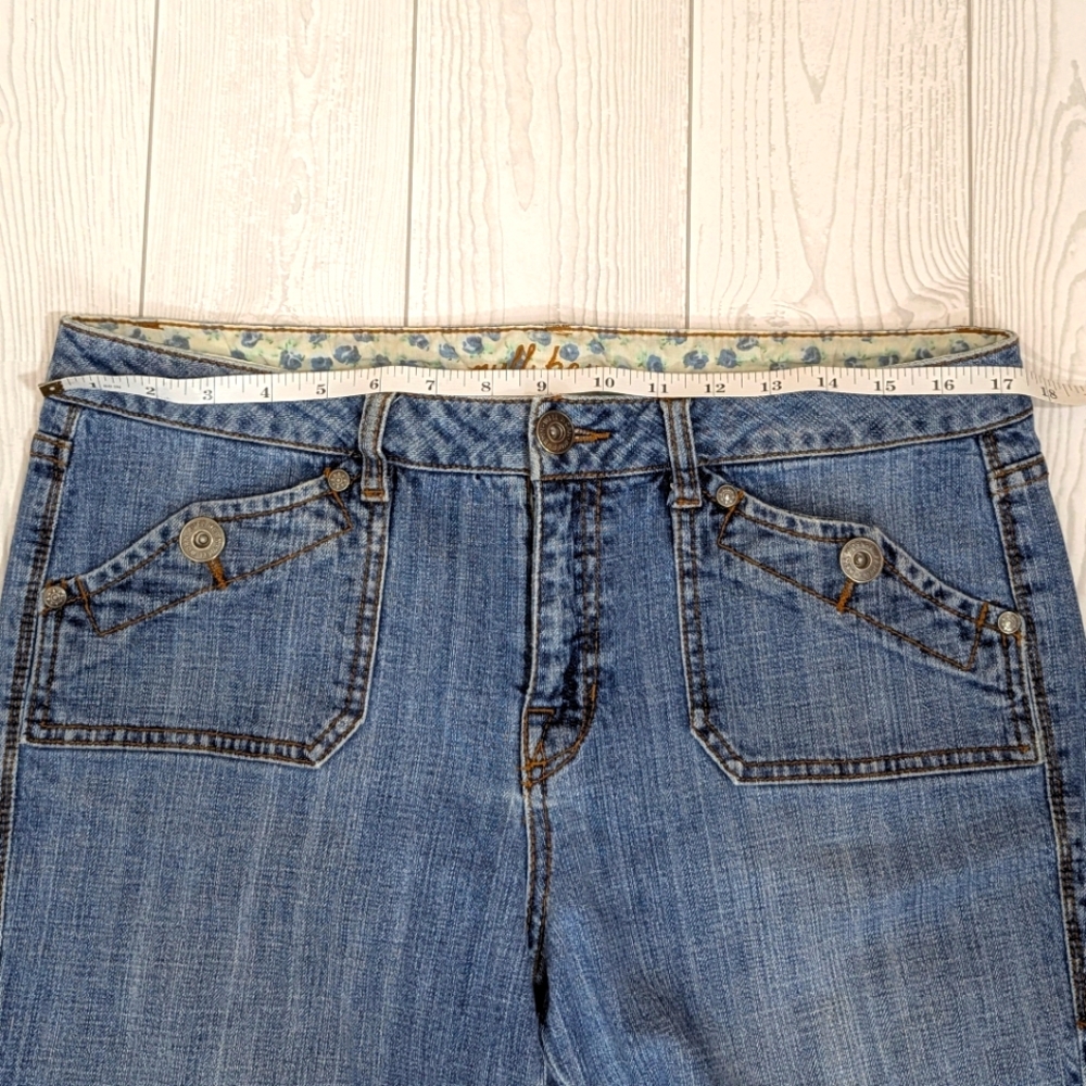 Ruff Hewn Capri Cuffed Jeans Women's Size 12 With Flap Pockets Jean Capris - Picture 10 of 14